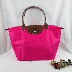 NWT Longchamp Le Pliage Original Large Shoulder Nylon Bag Tote baby Pink